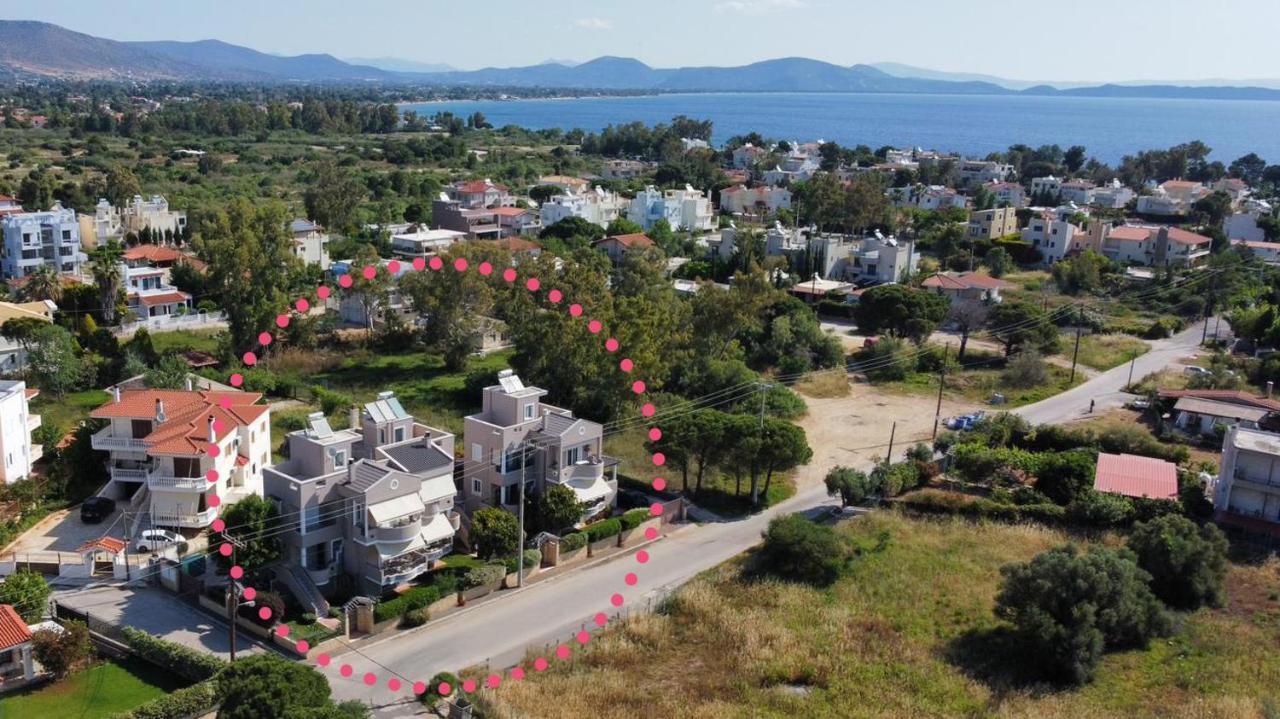 Helios: Charming Beach Home Next To Crystal Waters Néa Mákri Exteriör bild